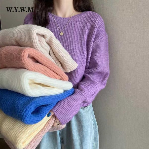 wywm winter soft warm knitted pullover sweater women gentle minimalist o-neck lady solid base all-match knitwear jumper 230222, White;black
wywm winter soft warm knitted pullover sweater women gentle minimalist o-neck lady solid base all-match knitwear jumper 230222, White;black