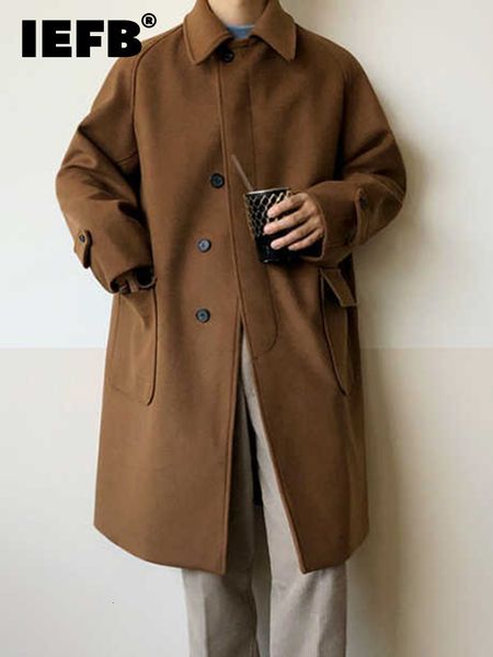 men's wool blends iefb windbreaker double faced tweed mid long autumn thickened korean fashion british teenager woollen coat 9y8435 230, Black
men's wool blends iefb windbreaker double faced tweed mid long autumn thickened korean fashion british teenager woollen coat 9y8435 230, Black