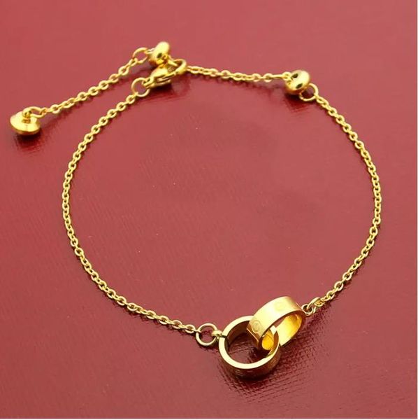 tennis luxury fashion brand hand rope bracelets bangle small double ring titanium steel women love couple bracelet, Golden;silver
tennis luxury fashion brand hand rope bracelets bangle small double ring titanium steel women love couple bracelet, Golden;silver