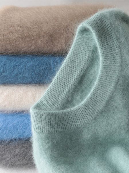men's sweaters 100 pure mink cashmere oneck pullovers knit winter long sleeve highend jumpers 230222, White;black
men's sweaters 100 pure mink cashmere oneck pullovers knit winter long sleeve highend jumpers 230222, White;black