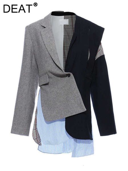 womens jackets deat plaid patchwork asymmetric blazer notched long sleeve straight suit jackets fashion female autumn gx221 230222, Black;brown
womens jackets deat plaid patchwork asymmetric blazer notched long sleeve straight suit jackets fashion female autumn gx221 230222, Black;brown