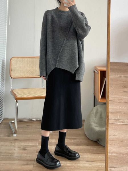 fashion 2022 women oversized sweater pullover autumn winter new round neck long sleeve knitted korean 230222, White;black
fashion 2022 women oversized sweater pullover autumn winter new round neck long sleeve knitted korean 230222, White;black
