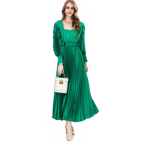 women's runway dresses sweetheart long lantern sleeves pleated elegant fashion designer prom gown, Black
women's runway dresses sweetheart long lantern sleeves pleated elegant fashion designer prom gown, Black