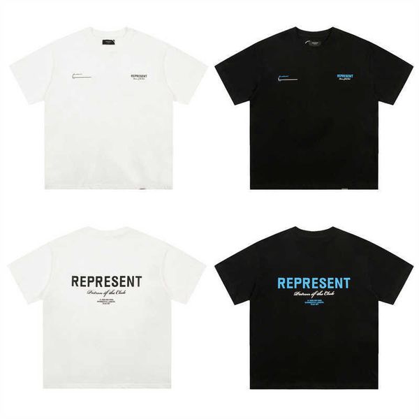 2023 men's and women's fashion t shirt western european brand designer rep blue slogan high street large short sleeve, White;black
2023 men's and women's fashion t shirt western european brand designer rep blue slogan high street large short sleeve, White;black