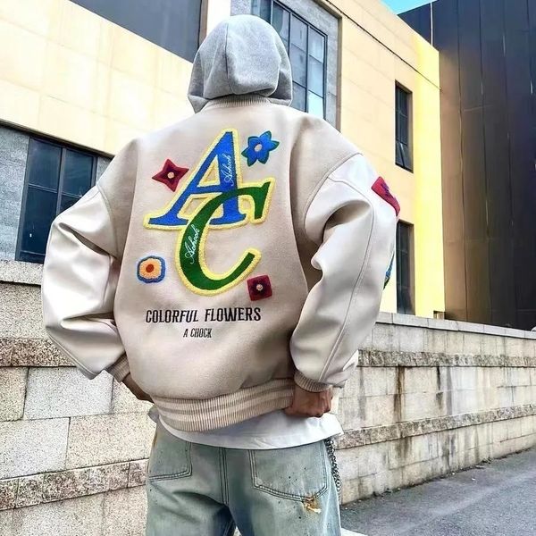 men's jackets american flower embroidered flocking streetwear trend coat winter moto masculin bomber 230222, Black;brown
men's jackets american flower embroidered flocking streetwear trend coat winter moto masculin bomber 230222, Black;brown