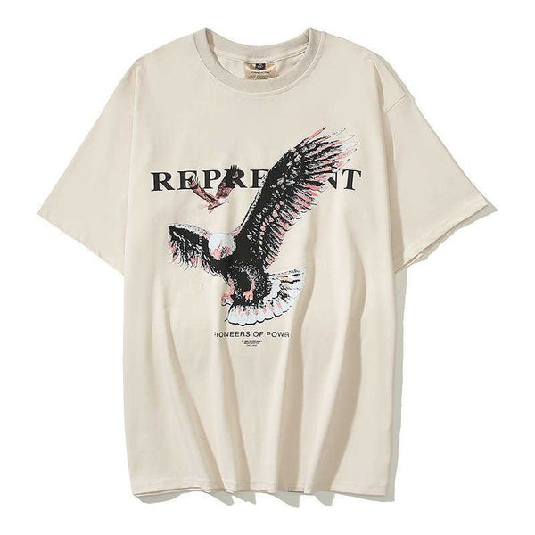 2023 men's and women's fashion t shirt western european brand designer rep new eagle short sleeve vintage old high street loose, White
2023 men's and women's fashion t shirt western european brand designer rep new eagle short sleeve vintage old high street loose, White