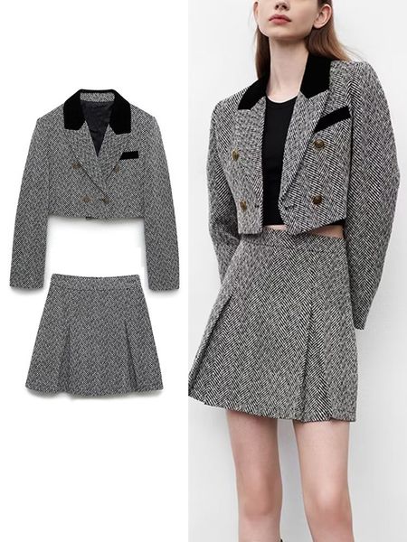 two piece dress traf office lady blazer skirts sets elegant female double breasted short jackets mini skirt long sleeve autumn winter 23022, White
two piece dress traf office lady blazer skirts sets elegant female double breasted short jackets mini skirt long sleeve autumn winter 23022, White