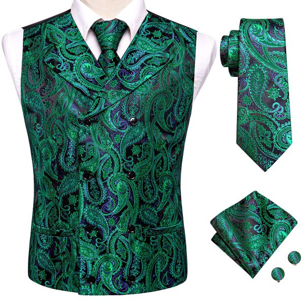 men's vests hitie green solid floral paisley silk men slim waistcoat necktie set for suit dress wedding 4pc vest hanky cufflink 230222, Black;white
men's vests hitie green solid floral paisley silk men slim waistcoat necktie set for suit dress wedding 4pc vest hanky cufflink 230222, Black;white