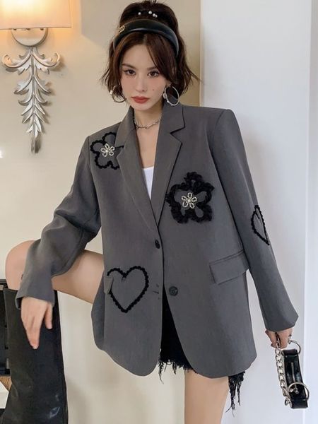 womens jackets flower embroidery coats single breasted long sleeve casual loose blazers harajuku spring autumn all match pockets blazer wome, Black;brown
womens jackets flower embroidery coats single breasted long sleeve casual loose blazers harajuku spring autumn all match pockets blazer wome, Black;brown