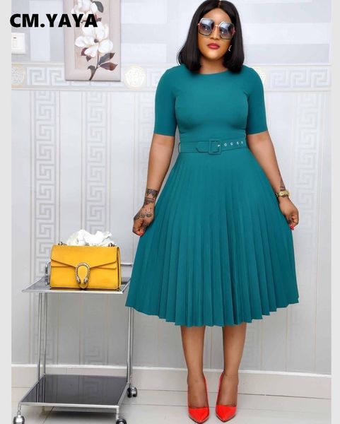 casual dresses cm.yaya summer midi pleated dress short sleeve office lady africa sashes women high waist elegant dresses vestidos 230222, Black;gray
casual dresses cm.yaya summer midi pleated dress short sleeve office lady africa sashes women high waist elegant dresses vestidos 230222, Black;gray