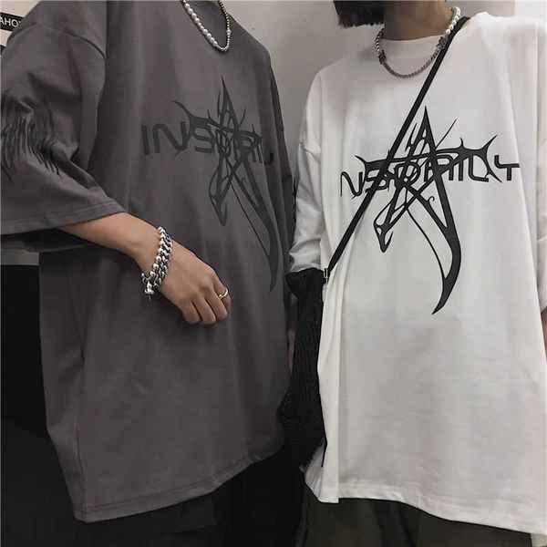 men's t-shirts oversized t-shirt men summer korean street harajuku star letter print bf loose short-sleeved t-shirt women tshirts goth, White;black
men's t-shirts oversized t-shirt men summer korean street harajuku star letter print bf loose short-sleeved t-shirt women tshirts goth, White;black