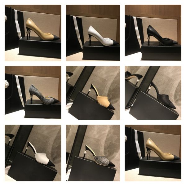 luxury designer c branded dress shoes women crystal pearl high heels sandal classic wedding party shoes pointed toe pumps mules slingback he, Black
luxury designer c branded dress shoes women crystal pearl high heels sandal classic wedding party shoes pointed toe pumps mules slingback he, Black
