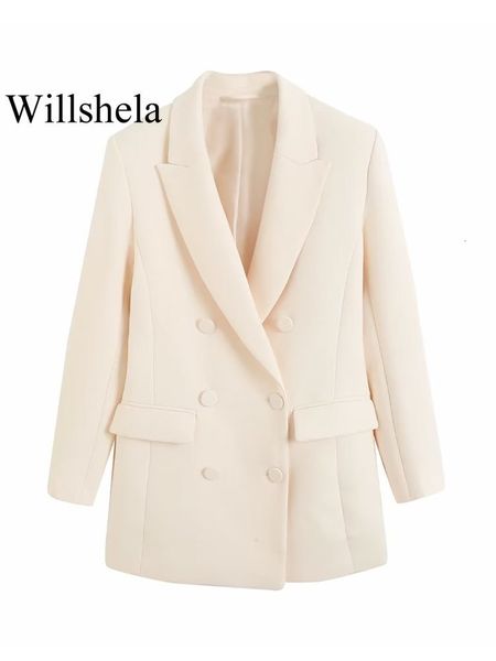 womens jackets willshela women fashion beige double breasted blazer vintage notched neck long sleeves female office lady outfits 230222, Black;brown
womens jackets willshela women fashion beige double breasted blazer vintage notched neck long sleeves female office lady outfits 230222, Black;brown