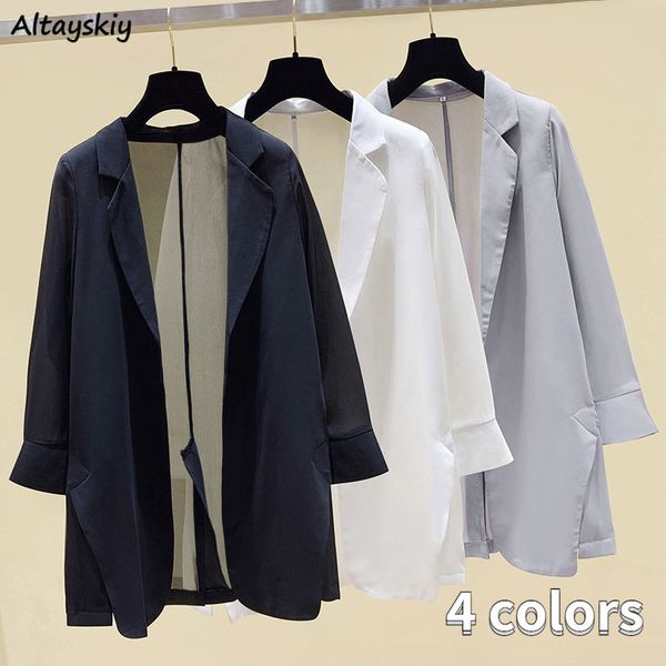 womens jackets blazers women thin loose sunscreen notched allmatch office summer solid simple fashion arrivals korean style mujer 230222, Black;brown
womens jackets blazers women thin loose sunscreen notched allmatch office summer solid simple fashion arrivals korean style mujer 230222, Black;brown