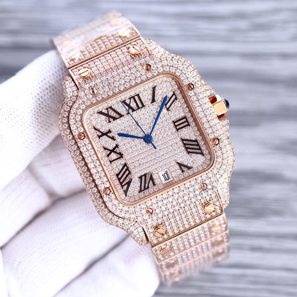 handmade diamond mens watch automatic mechanical watches 40mm with diamond-studded steel bracelet wristwatch business wristwatches montre de, Slivery;brown
handmade diamond mens watch automatic mechanical watches 40mm with diamond-studded steel bracelet wristwatch business wristwatches montre de, Slivery;brown
