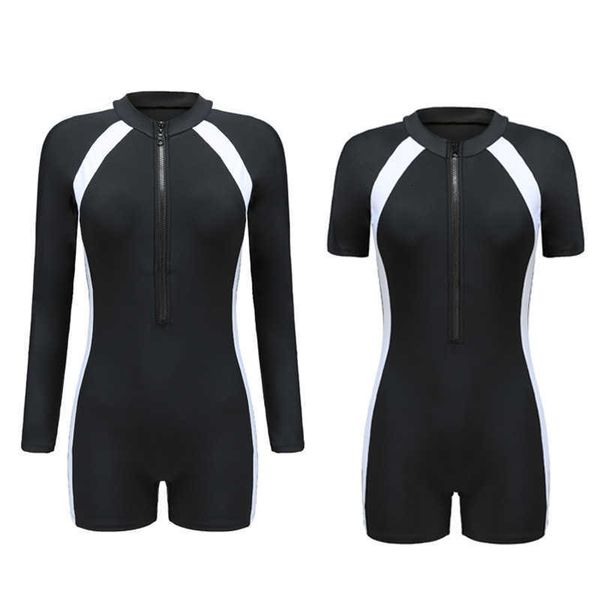 swimsuit sports women's ins professional conservative one-piece long sleeve 2023 women's spring wear, White;black
swimsuit sports women's ins professional conservative one-piece long sleeve 2023 women's spring wear, White;black