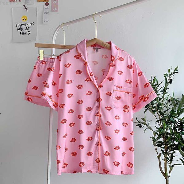 fashion summer pijamas women set 2 pieces short pajamas for girls pink lips print sleepwear lounge wear satin silk pjs home wear 0222
fashion summer pijamas women set 2 pieces short pajamas for girls pink lips print sleepwear lounge wear satin silk pjs home wear 0222
