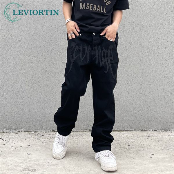 men's pants high street retro black embroidered letter trousers men's fashion brand american street loose straight hip hop pants f
men's pants high street retro black embroidered letter trousers men's fashion brand american street loose straight hip hop pants f