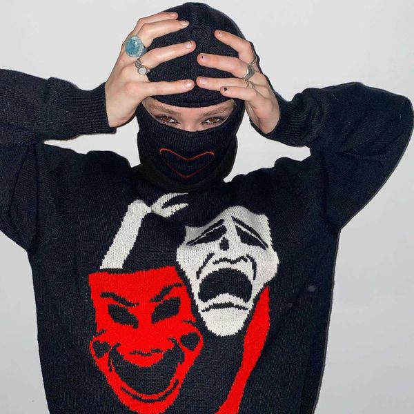 men's pullovers oversized sweaters creative skeleton women's knitted streetwear maiden harajuku o neck knitwear men clothing 23022, White;black
men's pullovers oversized sweaters creative skeleton women's knitted streetwear maiden harajuku o neck knitwear men clothing 23022, White;black