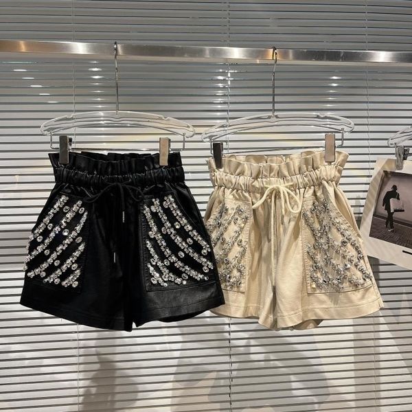 women's shorts borvemays 2023 autumn fashion trend high waist solid color diamonds loose temperament women wx217 230222, White;black
women's shorts borvemays 2023 autumn fashion trend high waist solid color diamonds loose temperament women wx217 230222, White;black