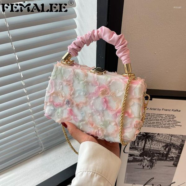 shoulder bags flower lace decorated cute ladies messenger purses chains luxury pleated handle women girl's fashion handbags
shoulder bags flower lace decorated cute ladies messenger purses chains luxury pleated handle women girl's fashion handbags