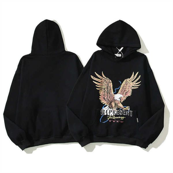 2023 men's and women's hoodies fashion western european brand designer represne autumn winter eagle english print relaxed, Black
2023 men's and women's hoodies fashion western european brand designer represne autumn winter eagle english print relaxed, Black