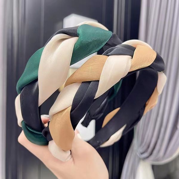 new fashion wide edge headbands hair hoop for women girls solid color twilled weave pigtail headbands korean women's daily wear hair ac, Silver
new fashion wide edge headbands hair hoop for women girls solid color twilled weave pigtail headbands korean women's daily wear hair ac, Silver
