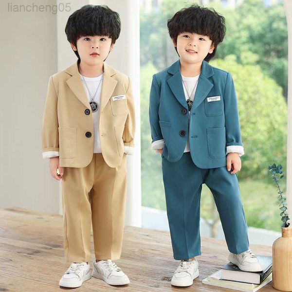 clothing sets children's casual suit set spring and autumn korean boys handsome blazer pants necklace clothes kids birthday party come, White
clothing sets children's casual suit set spring and autumn korean boys handsome blazer pants necklace clothes kids birthday party come, White