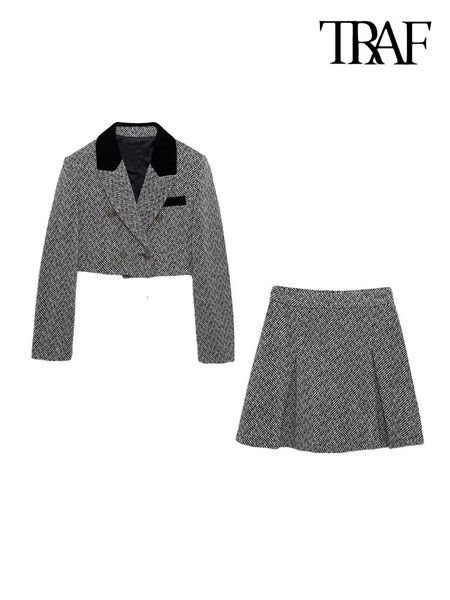 two piece dress traf women fashion patchwork twill cropped blazer coat and high waist back zipper female skirts sets mujer 230222, White
two piece dress traf women fashion patchwork twill cropped blazer coat and high waist back zipper female skirts sets mujer 230222, White