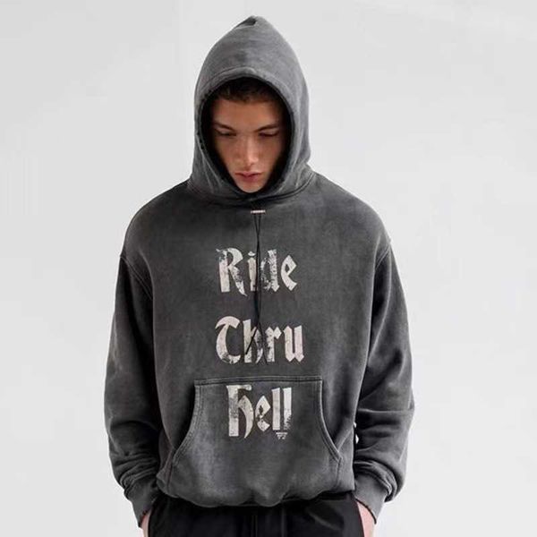 2023 men's and women's hoodies fashion western european brand designer represne life washed old letter printed high street, Black
2023 men's and women's hoodies fashion western european brand designer represne life washed old letter printed high street, Black