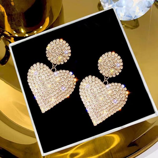 european and american charm celebrities luxury diamond love earrings personality fashion ol design sense peach heart earrings simple exagger, Golden
european and american charm celebrities luxury diamond love earrings personality fashion ol design sense peach heart earrings simple exagger, Golden