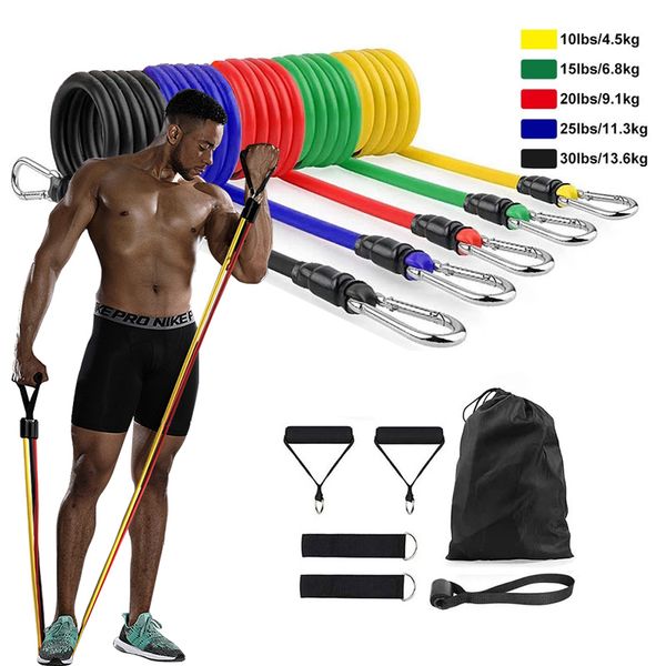 11 pieces/set crossfit latex resistance band training exercise tube yoga rope pull elastic rubber expander fitnes equipment belt
11 pieces/set crossfit latex resistance band training exercise tube yoga rope pull elastic rubber expander fitnes equipment belt