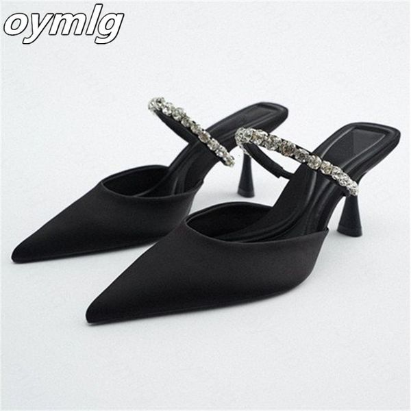 sandals black high-heeled shoes women's spring women's shoes stiletto pointed toe pumps satin glitter mules pumps 230221
sandals black high-heeled shoes women's spring women's shoes stiletto pointed toe pumps satin glitter mules pumps 230221