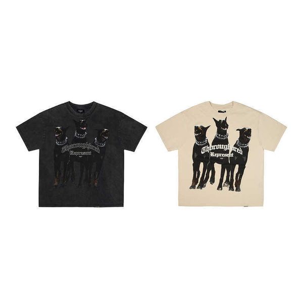 2023 men's and women's fashion t shirt western european brand designer rep doberman dog head limited washable old high street loos, White
2023 men's and women's fashion t shirt western european brand designer rep doberman dog head limited washable old high street loos, White