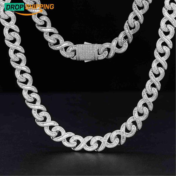 dropshpping rapper's 16mm 18k real gold plated brass buguette zircon iced out rope cuban link chain necklace, Silver
dropshpping rapper's 16mm 18k real gold plated brass buguette zircon iced out rope cuban link chain necklace, Silver