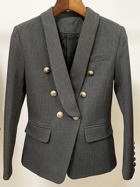 womens jackets high street est designer blazer jacket slim fitting double breasted metal lion buttons shawl collar 230222, Black;brown
womens jackets high street est designer blazer jacket slim fitting double breasted metal lion buttons shawl collar 230222, Black;brown