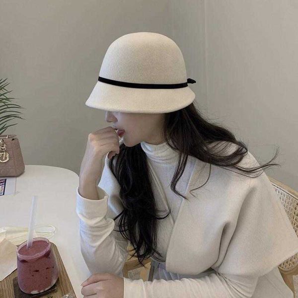 wide brim hats 2022 fashion autumn winter pure white wool bucket hat women small brim elegant simple dress fisherman hat lady cap l230222, Blue;gray
wide brim hats 2022 fashion autumn winter pure white wool bucket hat women small brim elegant simple dress fisherman hat lady cap l230222, Blue;gray