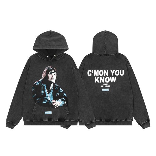 2023 men's and women's hoodies fashion western european brand designer represne autumn winter new portrait print washed old lovers, Black
2023 men's and women's hoodies fashion western european brand designer represne autumn winter new portrait print washed old lovers, Black