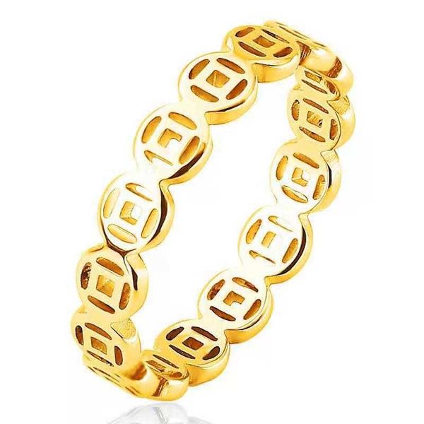 titanium steel copper coin ring money attracting 18k gold index finger tail ring for men and women, Silver
titanium steel copper coin ring money attracting 18k gold index finger tail ring for men and women, Silver