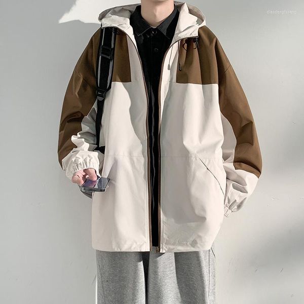 men's jackets spring hooded jacket men fashion contrast casual track mens streetwear hip-hop loose bomber outwear s-3xl, Black;brown
men's jackets spring hooded jacket men fashion contrast casual track mens streetwear hip-hop loose bomber outwear s-3xl, Black;brown