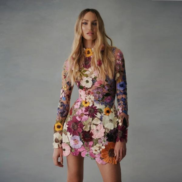 party dresses modern floral mini cocktail with flower full sleeve short women prom sheer colorful 230222, White;black
party dresses modern floral mini cocktail with flower full sleeve short women prom sheer colorful 230222, White;black