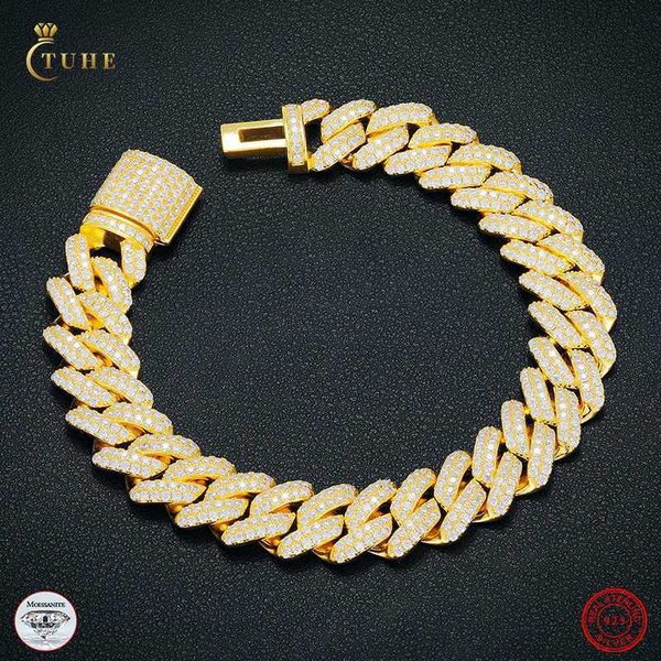 custom men's bracelet 14mm gold plated 925 sterling silver vvs moissanite diamond miami cuban link chain
custom men's bracelet 14mm gold plated 925 sterling silver vvs moissanite diamond miami cuban link chain