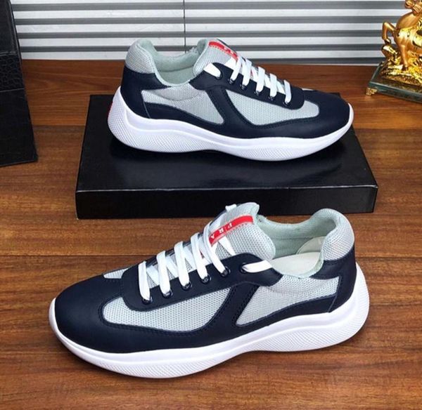 with box prad excellent quality america cup sneakers shoes men patent leather & mesh trainers rubber sole fabric sports lace-up nylon cas pl, Black
with box prad excellent quality america cup sneakers shoes men patent leather & mesh trainers rubber sole fabric sports lace-up nylon cas pl, Black