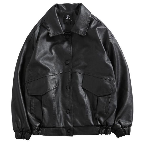 

men's jackets pu leather jacket men black soft faux leather jacket motorcycle biker fashion leather coats male bomber jacket pockets cl, Black;brown