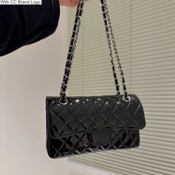 cc shoulder bags 23cm patent leather double flap quilted bags vintage gold/silver hardware chain handbags designer multi pocket totes lady c
cc shoulder bags 23cm patent leather double flap quilted bags vintage gold/silver hardware chain handbags designer multi pocket totes lady c