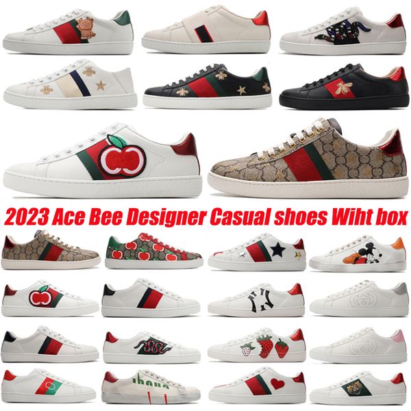 with box designer luxury casual shoes mens women sneakers white ace bee tiger head snake chaussures trainers
with box designer luxury casual shoes mens women sneakers white ace bee tiger head snake chaussures trainers