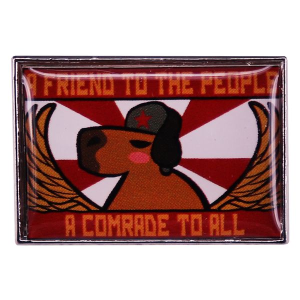 commie capybara enamel pin backpack pins funny political badge brooch jewelry gifts, Blue
commie capybara enamel pin backpack pins funny political badge brooch jewelry gifts, Blue
