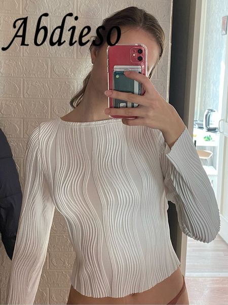 women's knits tees abdieso ruched long sleeve basic t shirts women white elegant spring o neck skinny casual tees fashion y2k crop 2302
women's knits tees abdieso ruched long sleeve basic t shirts women white elegant spring o neck skinny casual tees fashion y2k crop 2302