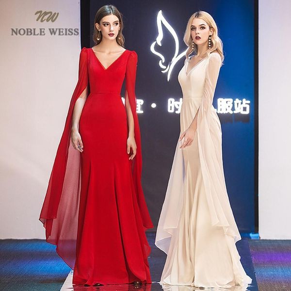 party dresses prom dress v-neck floor-length prom dresses mermaid zipper back party dress with long sleeves 230222, White;black
party dresses prom dress v-neck floor-length prom dresses mermaid zipper back party dress with long sleeves 230222, White;black
