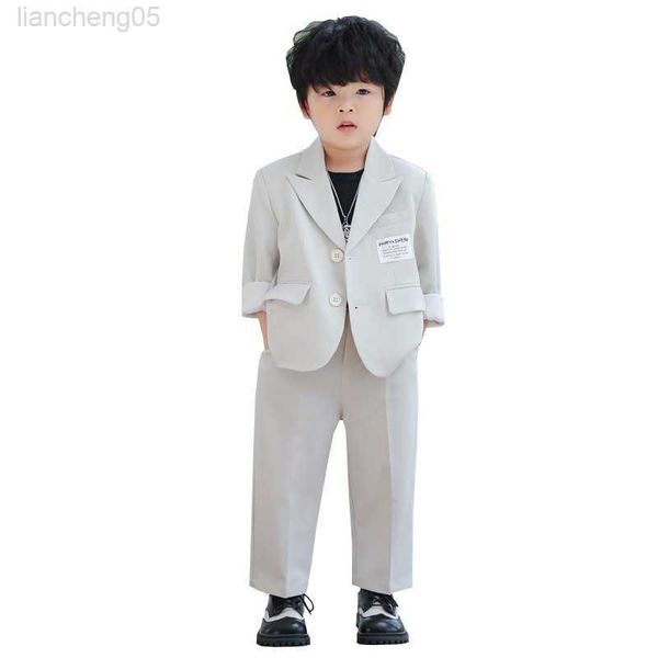 clothing sets boys' casual suit set spring autumn korean children beige blazer pants 2pcs clothes kids birthday party host come w0222, White
clothing sets boys' casual suit set spring autumn korean children beige blazer pants 2pcs clothes kids birthday party host come w0222, White